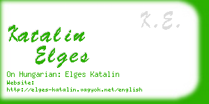 katalin elges business card